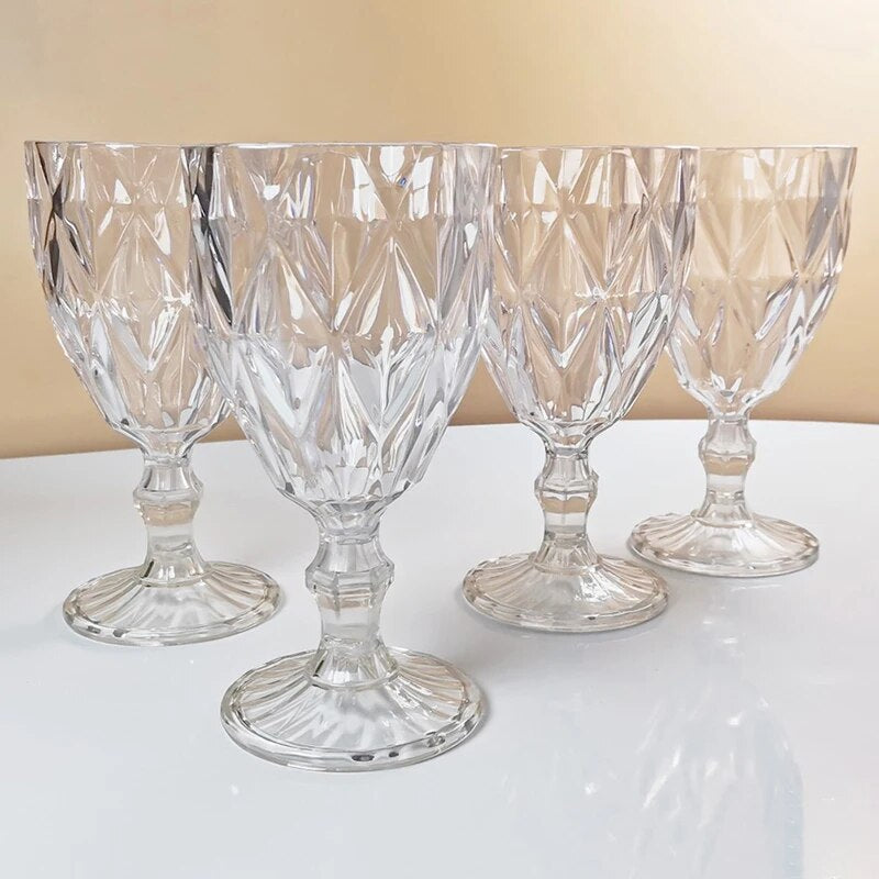 Transparent wine glass rent WG-0006