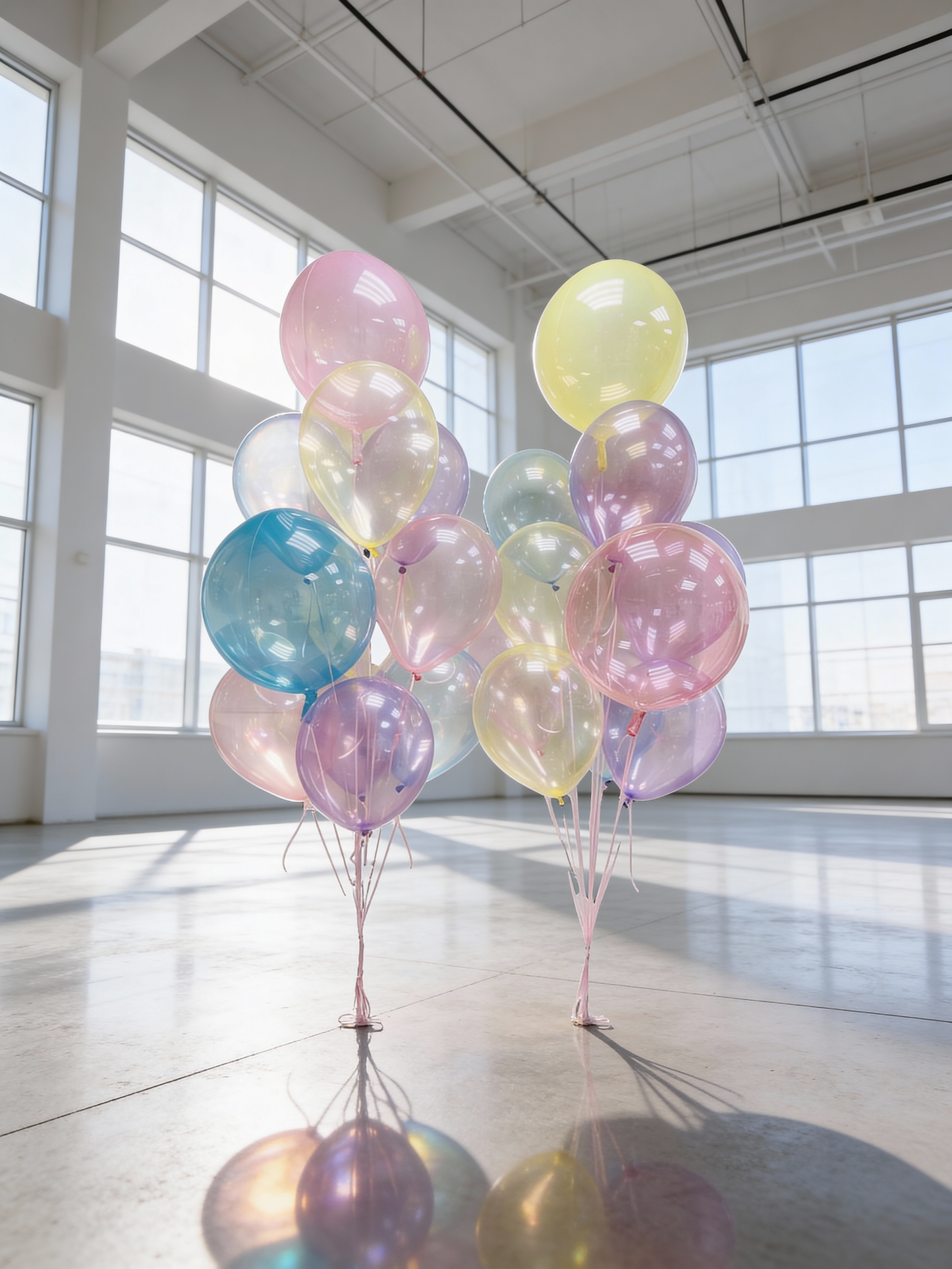 HELIUM BALLOONS CRYSTAL 2 BUNCH MIX COLOUR #0277