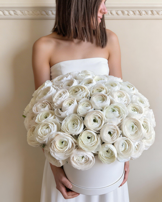 FLOWERS BOUQUET WITH RANUNCULUS 81 PCS