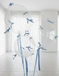 HELIUM BALLOON 3 PCS “BUBBLES WITH RIBBON” 24”