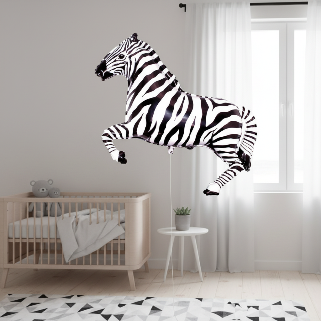 HELIUM BALLOON ZEBRA (42”/107) #3