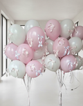 HELIUM BALLOONS #0261 NICE PINK WITH RIBBONS