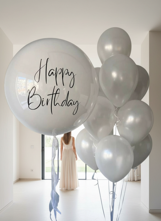 HELIUM BALLOONS #0251 “HAPPY BIRTHDAY” WHITE