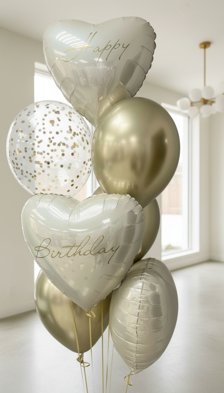 HELIUM BALLOONS “CHAMPAGNE COLOUR SET (WITHOUT TEXT)