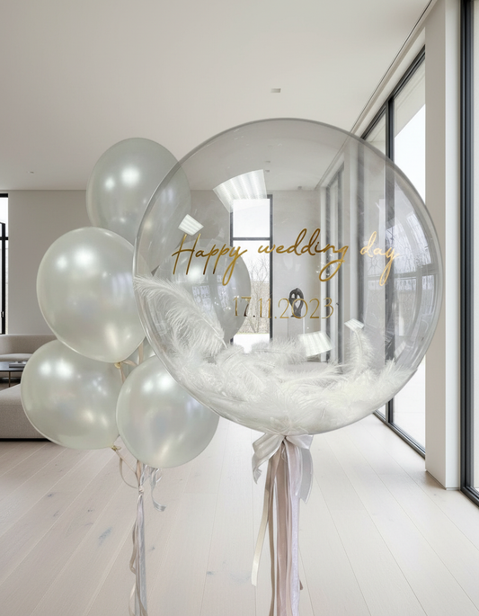 HELIUM BALLOONS “WHITE SET” (WITHOUT TEXT)