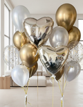 HELIUM BALLOONS “GOLD AND WHITE”