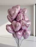 HELIUM BALLOONS “PINK HEARTS” 17 PCS