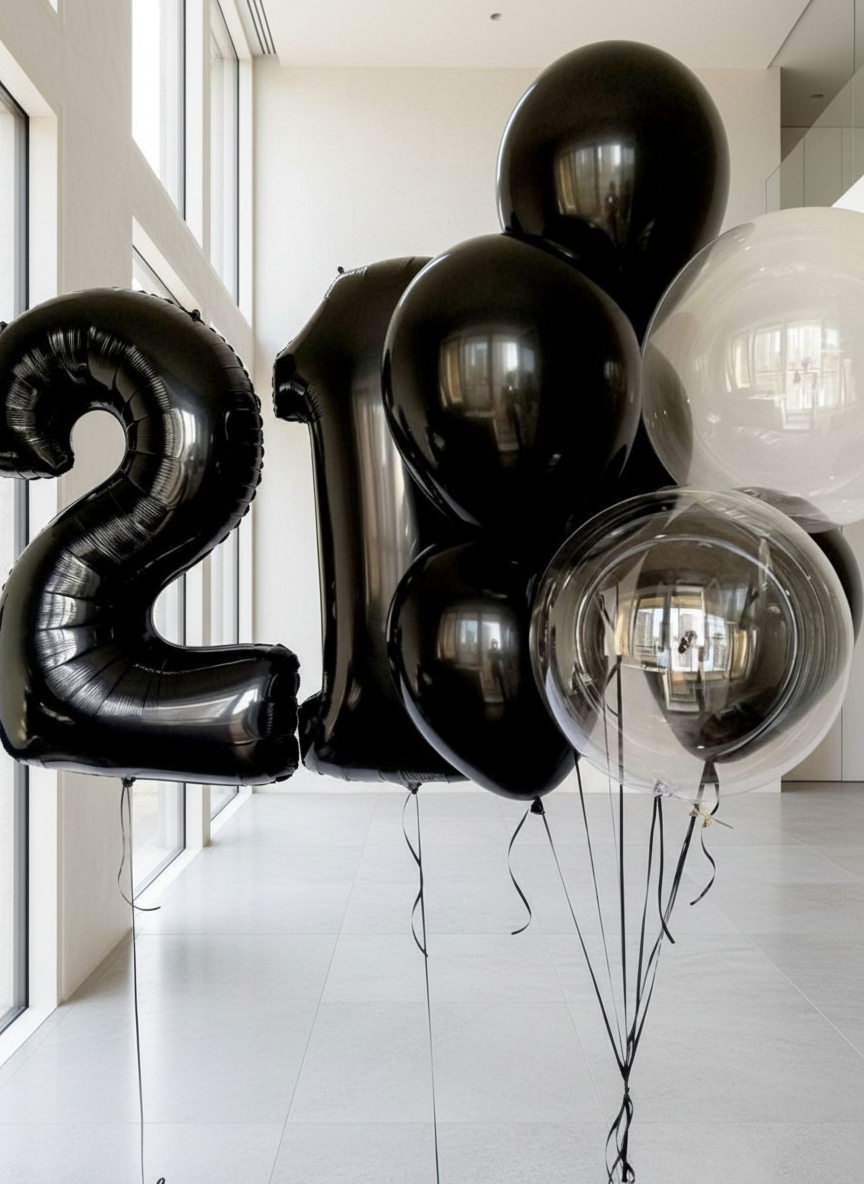 HELIUM BALLOON BLACK “HAPPY BIRTHDAY”