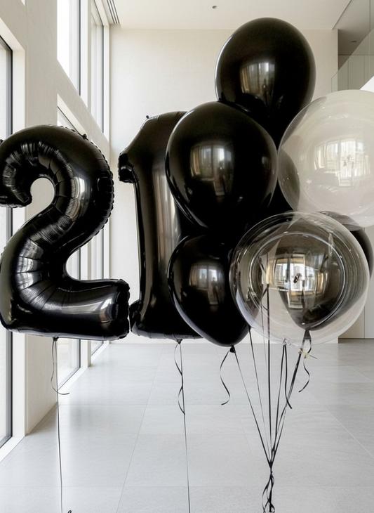 HELIUM BALLOON BLACK “HAPPY BIRTHDAY”