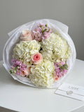 FLOWERS BOUQUET WITH HYDRANGEAS AND MATTHIOLA “TOUCH 2”