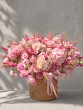 WOW PINK FLOWERS BASKET
