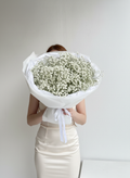 FLOWERS BOUQUET WHITE WITH HYPSO 15 PCS
