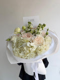 FLOWERS BOUQUET WITH HYDRANGEAS “WHITE SILK”