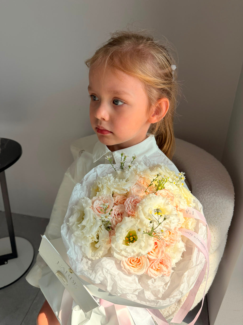FLOWERS BOUQUET “AGLOW” WITH TANACETUM
