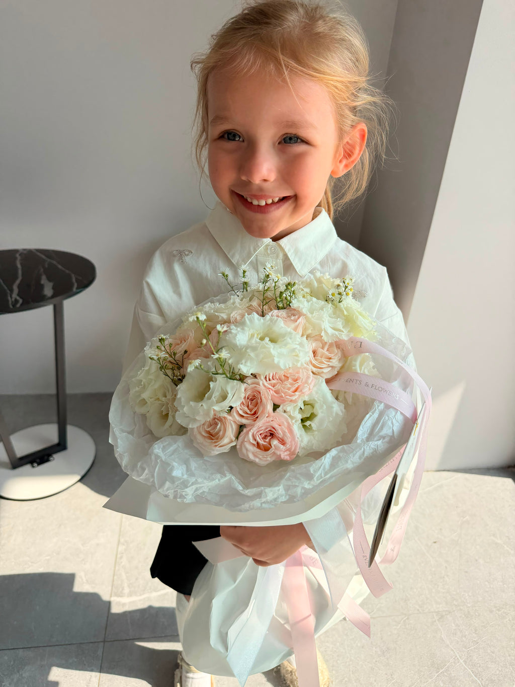 FLOWERS BOUQUET “AGLOW” WITH TANACETUM
