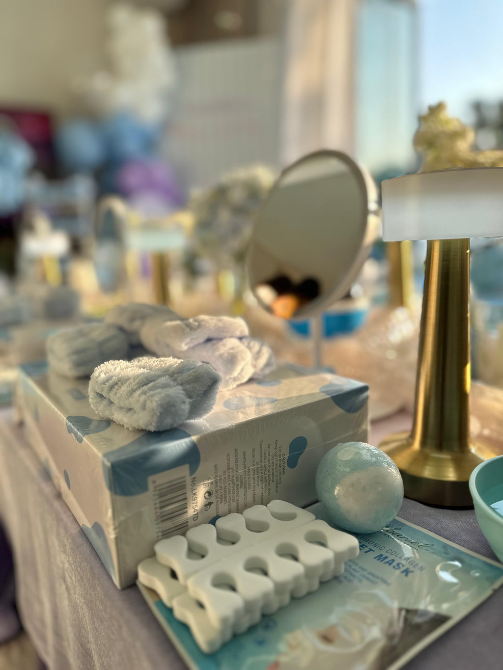 Spa kids table set up for 8 children for beauty spa event (rent)