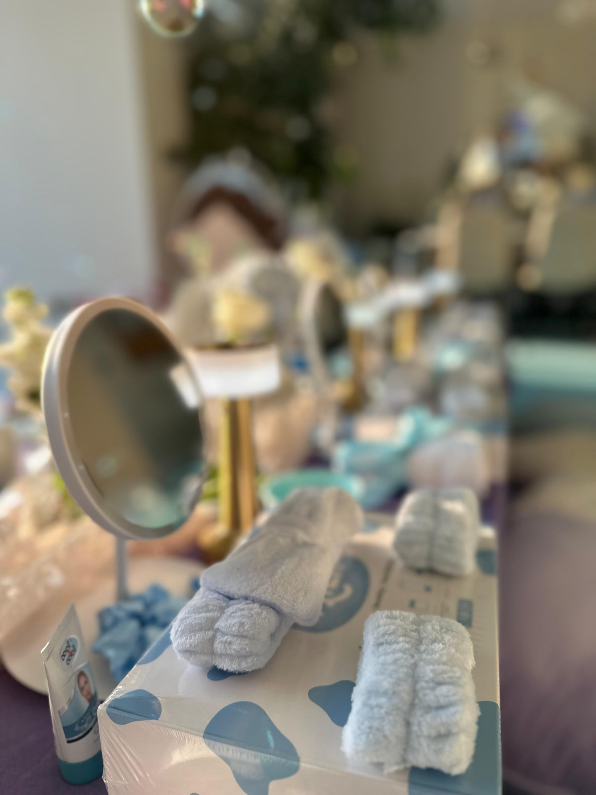 Spa kids table set up for 8 children for beauty spa event (rent)