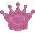 HELIUM BALLOONS “PINK CROWN” GLITTER 36"/91cm