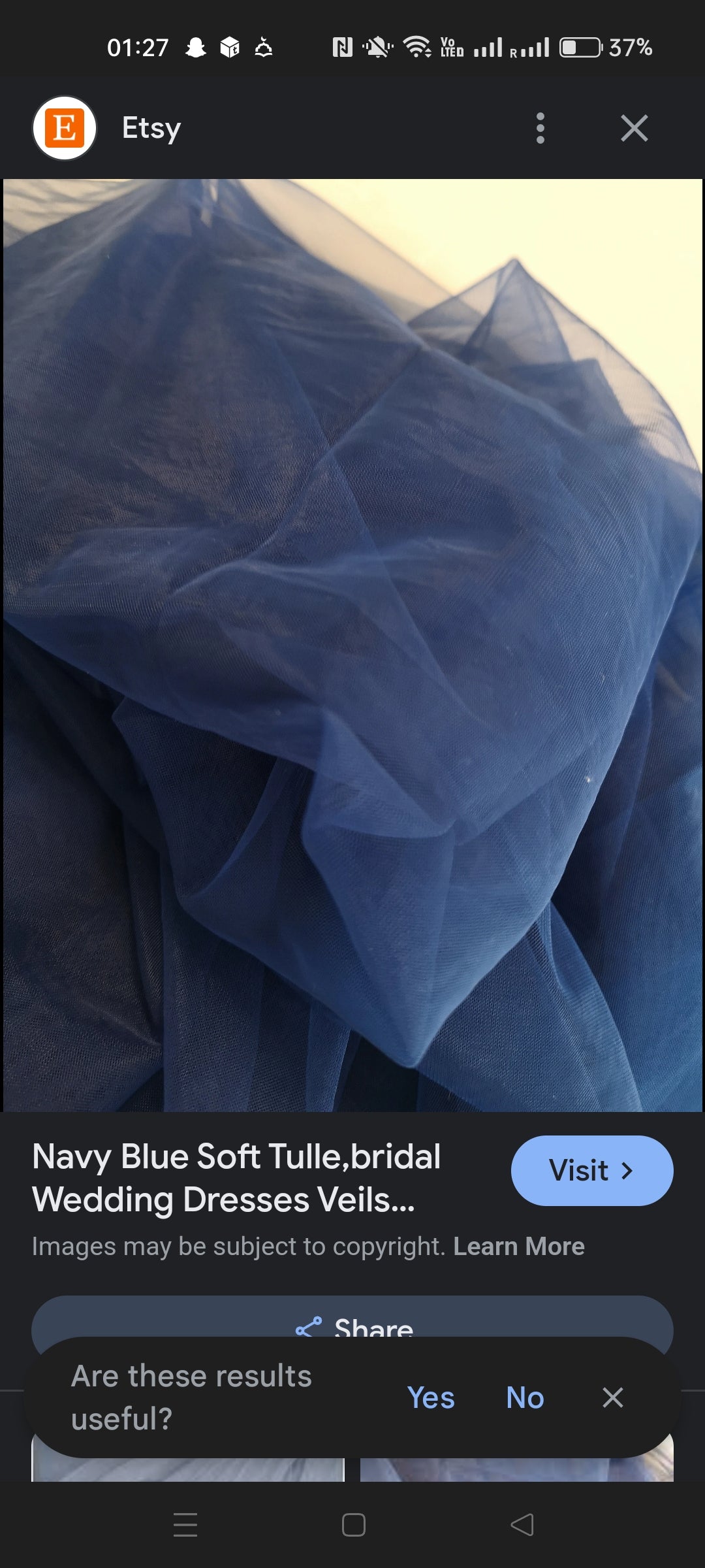 Dark blue cloth (tulle)- 10 meters ((width - approx 140 cm? ) TC-0032