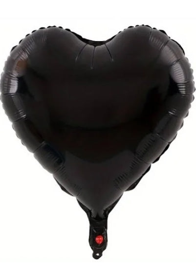 Heart black  18" foil ballon