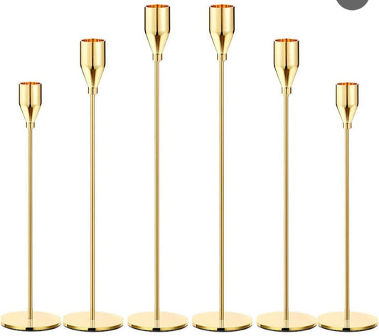 Gold candle holder V-0014 ( rent)