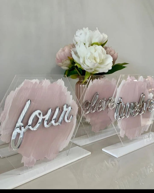 Acrylic table number rent (D-0003)