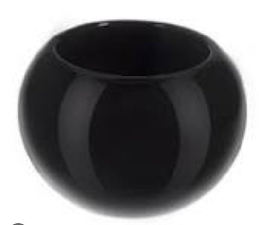 Fish bowl black 15cm V-0010 (rent)