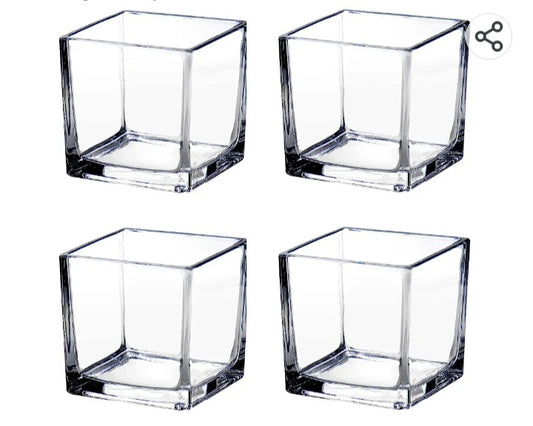 Square vase 10×10 ( rent) V-0004