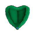 HELIUM BALLOON “GREEN HEART” 18" GRABO ITALY #018