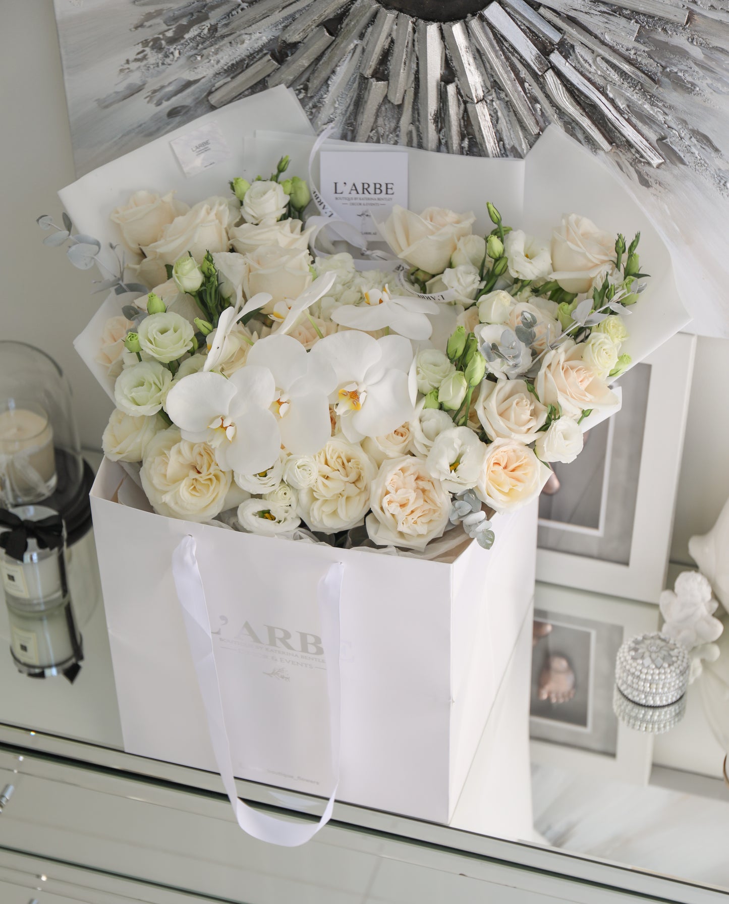 White mix bouquet “Women's happiness”