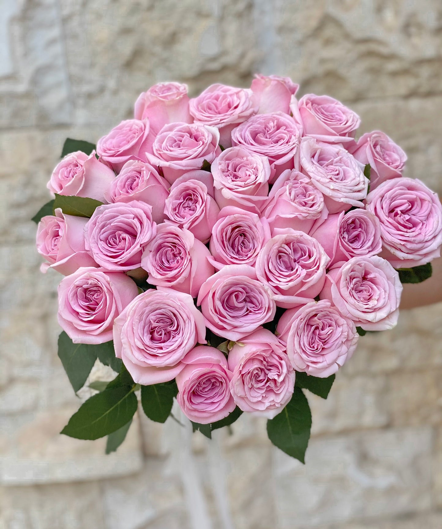 27 pink roses bouquet flowers