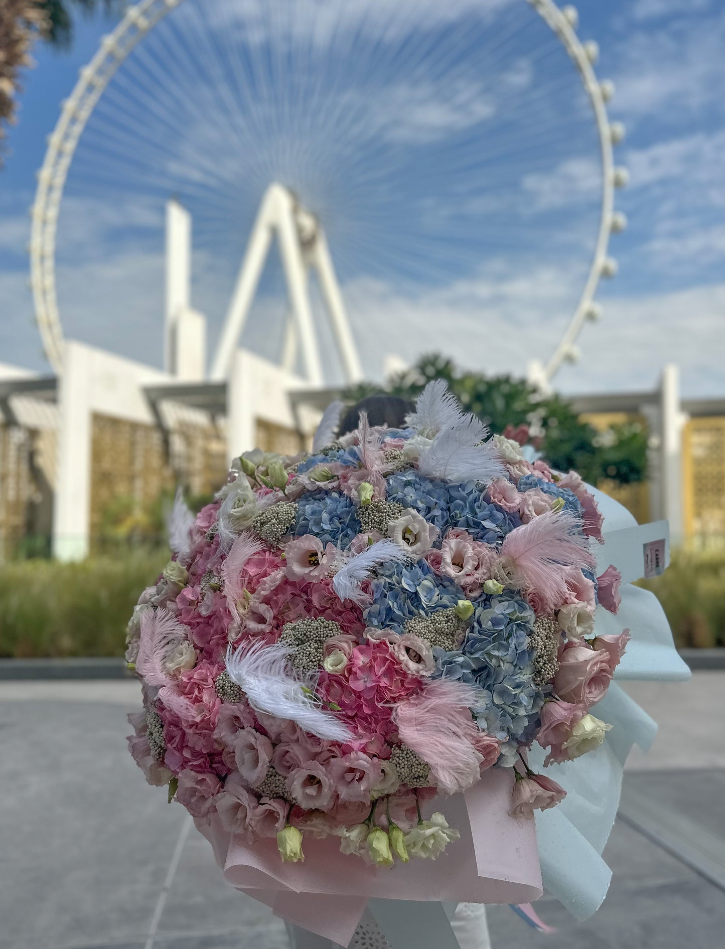 Hydrangea with eustoma “Hember”