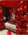 VALENTINE’S EDITION HELLIUM BALLOONS AND FLOWERS PETALS RED ROOM DECORATIONS (0117) WITHOUT PETALS ROSES