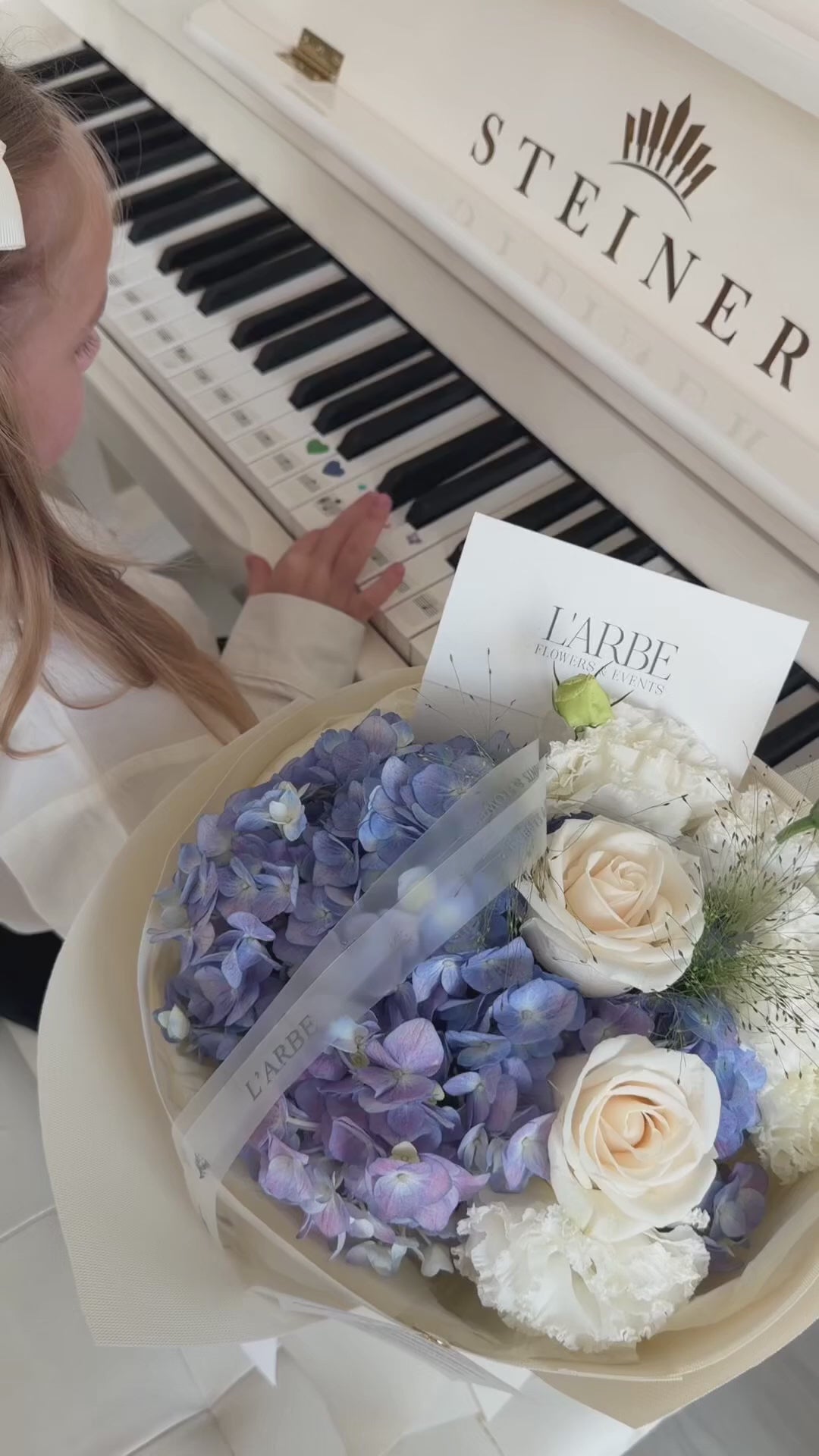 FLOWERS BOUQUET WITH HYDRANGEA AND ROSES “WITH GRATITUDE”