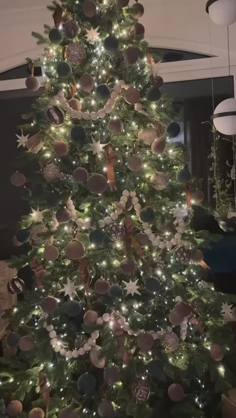 Teal, Taupe & Bronze Luxury Premium Green Christmas Tree 3 m / 9.8 ft