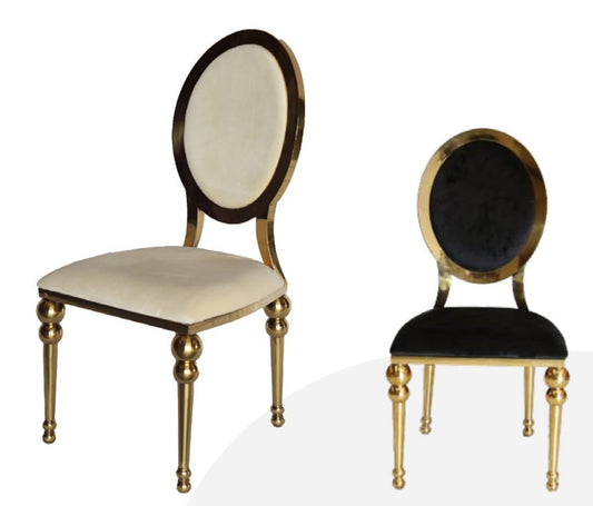 Beige or black chair with gold (rent)