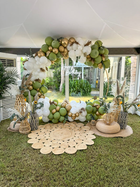 Round arch photo zone "Boho style" (rent)