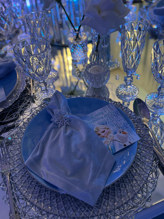 N-0039 Blue Velvet Napkins