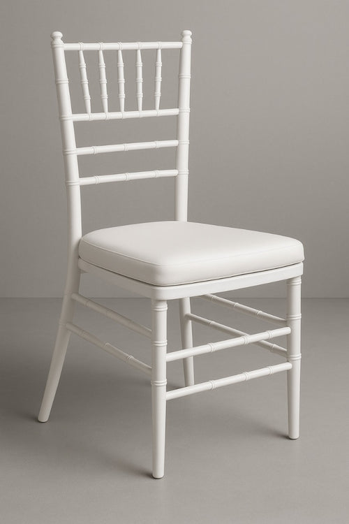 Chiavari chair in white, transparent or black rent