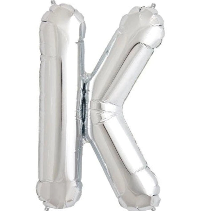 Letter k 34" silver