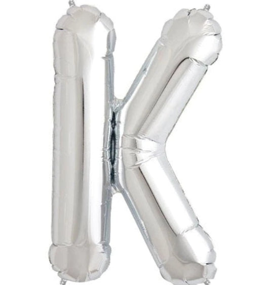 Letter k 34" silver
