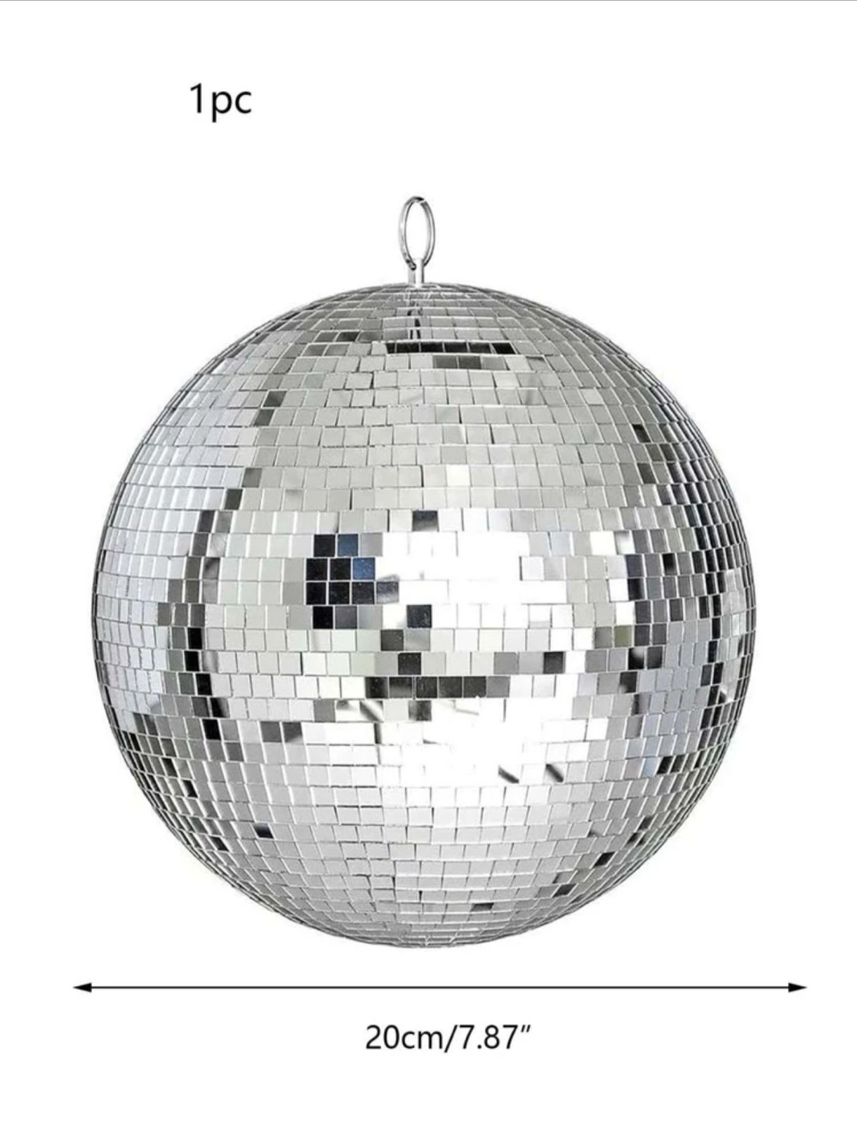 Disco ball 20cm (decor rent) D-0024