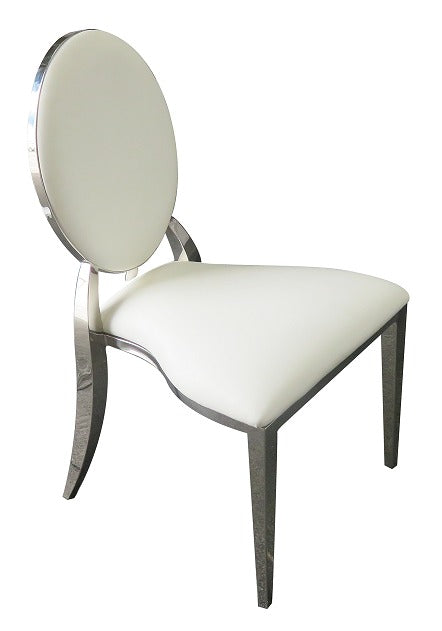 Chair white with silver  rent