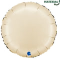 HELIUM BALLOON “ROUND SATIN CREAM” 18' #027