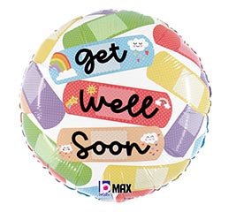 HELIUM BALLOON “GET WELL SOON” 18” ITALY
