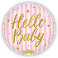 Гелиевый воздушный шар «Hello Baby» 18 дюймов Prima