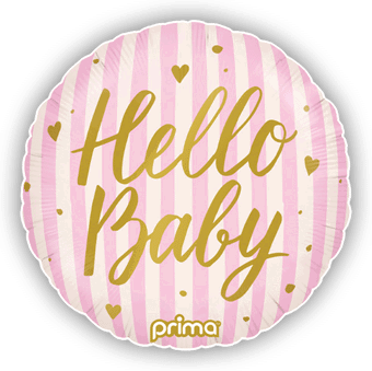 Гелиевый воздушный шар «Hello Baby» 18 дюймов Prima