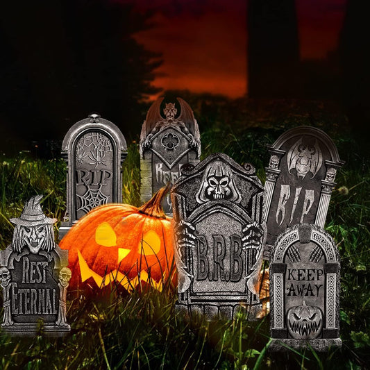 Halloween Decorations Foam Tombstone 6pcs small, rent (D-0007)