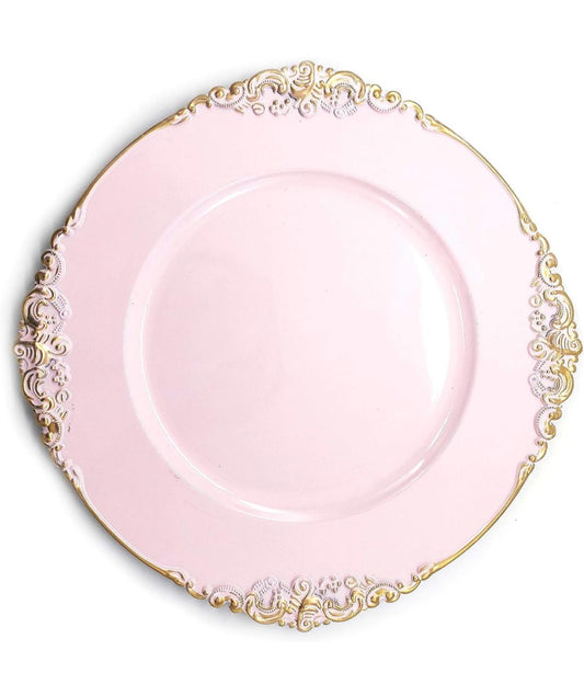 Pink plate with gold Anastasia rent PL-0005