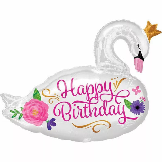 Happy birthday balloon Swan